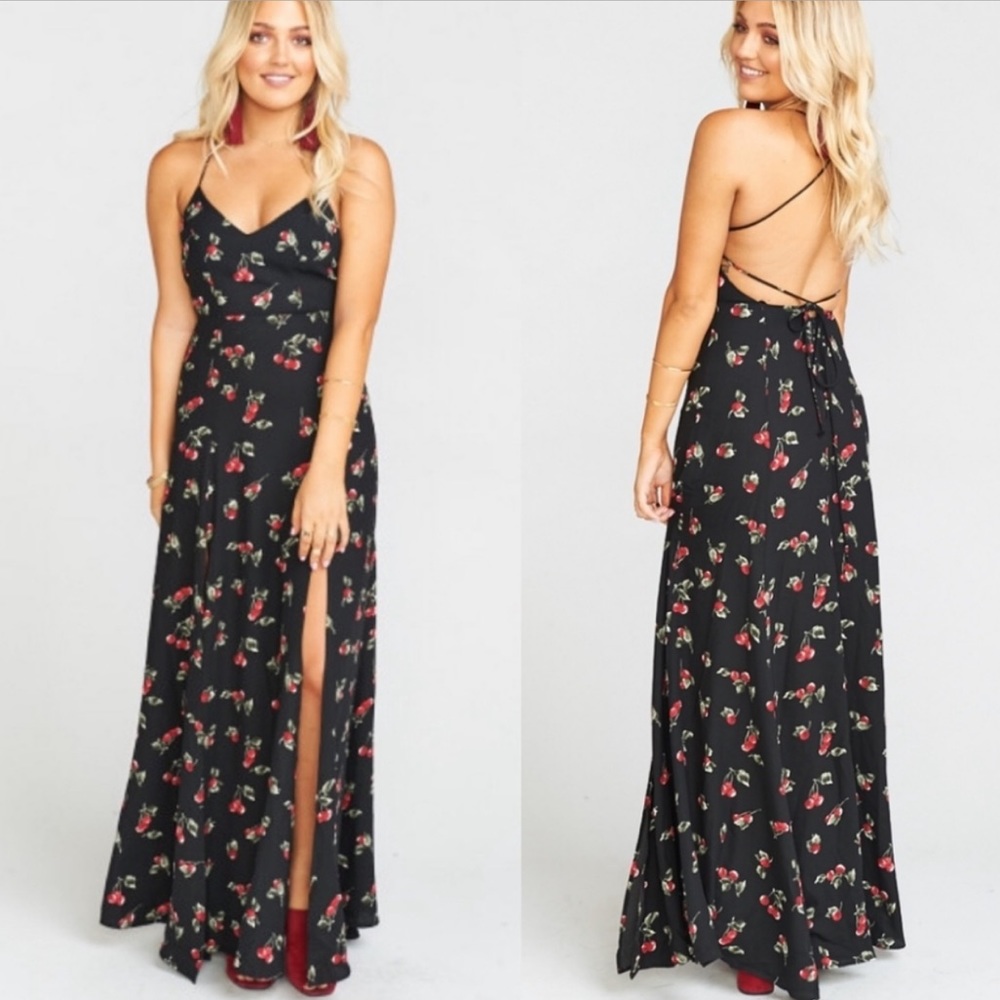 Show Me Your Mumu | Cherry Print Maxi Dress (NEW no tags)